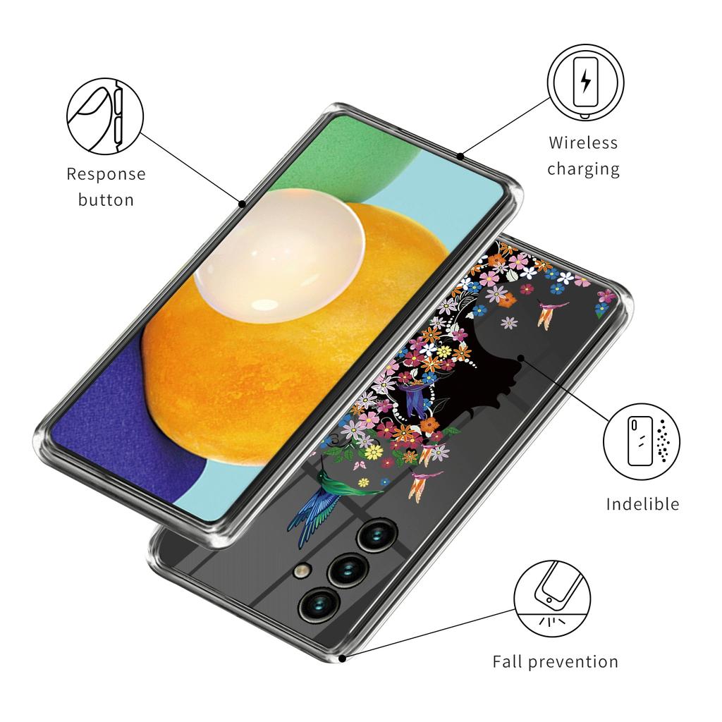 Slim Case for Samsung Galaxy A34 5G Pattern Printing IMD Phone Case Anti-Scratch Soft TPU Cover