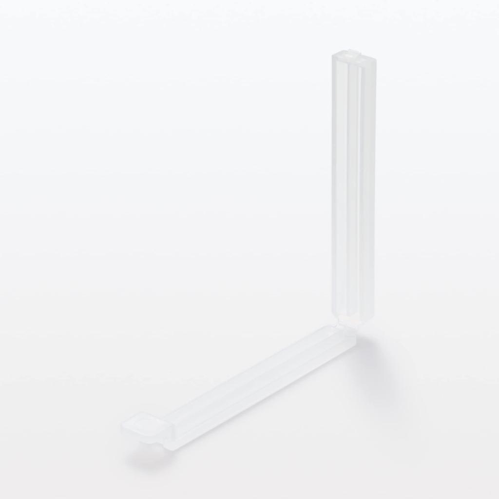 MUJI Polypropylene Bag 12cm Wide x Deep x 1cm Pack of 5 Clips, Semi-Transparent, Large, 1.5cm High, 12057086,