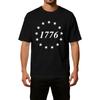 Men's Casual Short Sleeve T-Shirt 1776 Print Lightweight Breathable Fabric Comfortable Fit Summer Wear