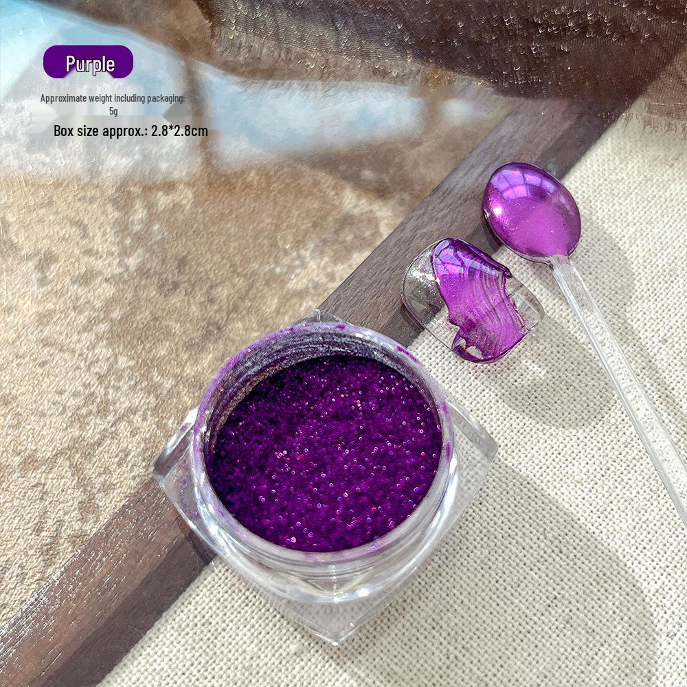 

Пудра для ногтей Волшебное зеркало - 6 Супер Ярких Блестящих Цветов, Мелкий Глиттер Лед для Кожи, Украшения для Ногтей.