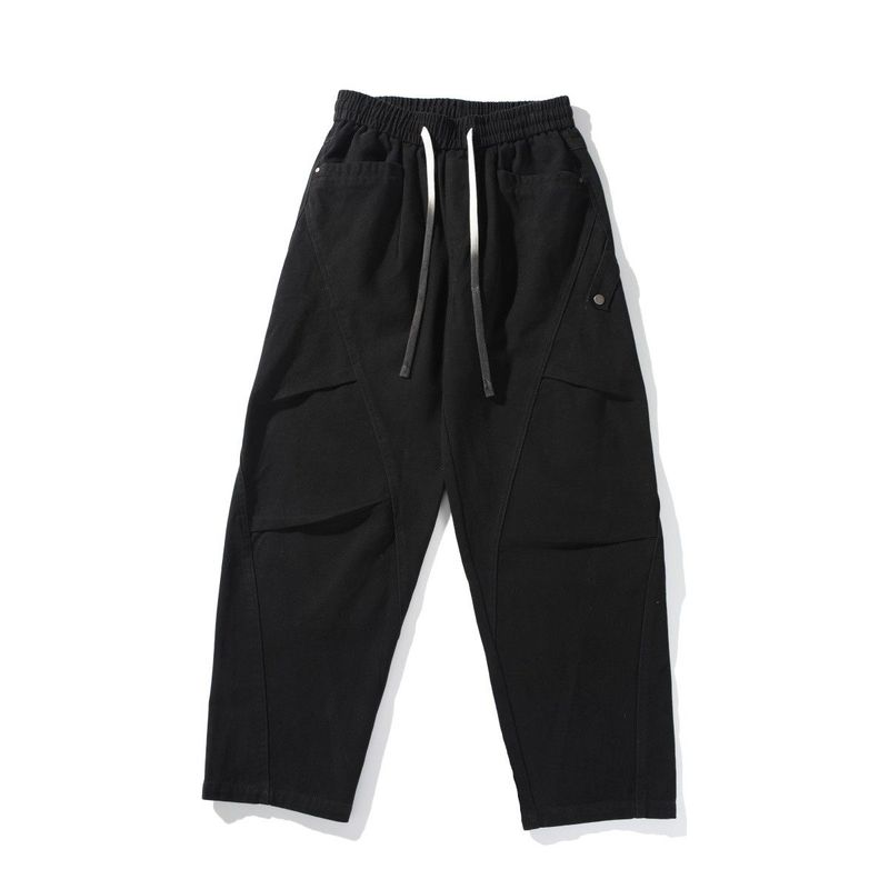 American Retro Heavy Cotton Thickened Wide-Leg Work Pants for Men, Spring and Autumn Straight-Leg Pants, Export Men's Casual Long Pants