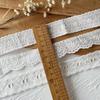 Japanischer weißer Spitzenbesatz aus Baumwolle mit Stickerei für selbstgemachte Kleidung – Materialien für Accessoires aus hohler Schleife für Röcke
