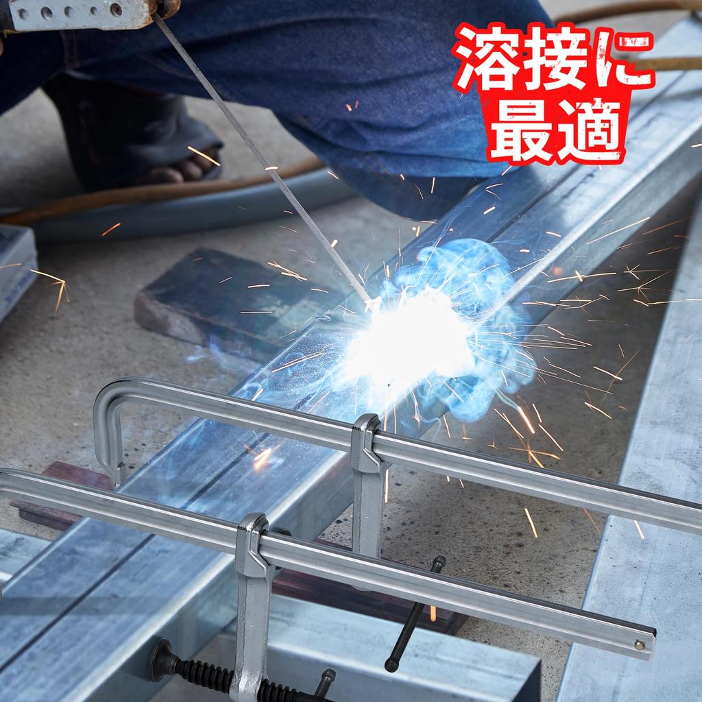 SHALL F Clamps Lightweight Drop Forged Steel Bar Steel F Clamps Maximum Clamping Force 204kg Mouth Opening 300mm Adhesive Strong Fixing Welding Work