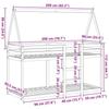VidaXL Lit superposé avec toit blanc 90x200 cm bois de pin massif, lit, cadre de lit, lit mezzanine, meuble de chambre, 3282080