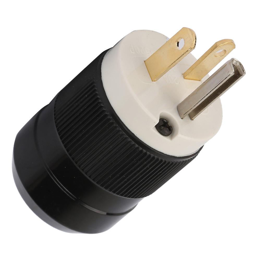 125V US Power Plug Waterproof Industrial Grade 3 Poles Power Plug Connector (20A 125V)