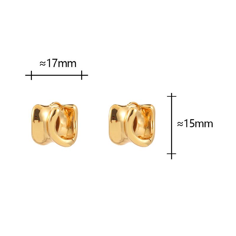 PONYKISS Sterling Silber 18 Karat Gold Unregelmäßige Runde Creolen für Damen Trendiger Feiner Leichter Luxus Schmuck
