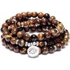 Mens Natural Stone Bracelet With Tree Of Life Eye Pendant 108 Beads Handmade Spiritual Protection Jewelry
