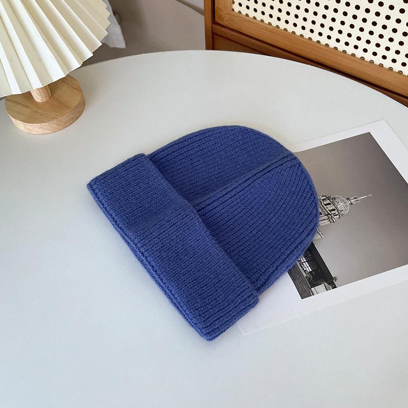 Autumn and Winter Fashion Versatile Ear Protection Large Head Circumference Cold Hat Men's Japanese Solid Color Warm Baotou Woolen Hat