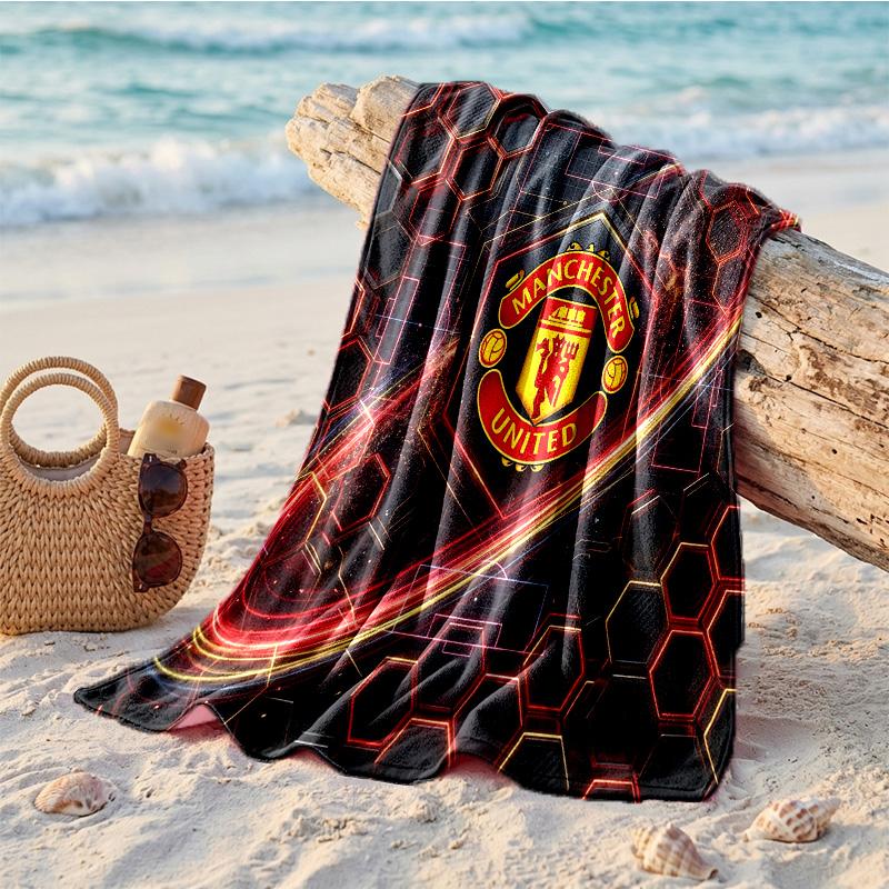 Asciugamano da Spiaggia in Microfibra con Stampa Manchester United Asciugatura Rapida Assorbente Grande Asciugamano per Spiaggia Nuoto Viaggio