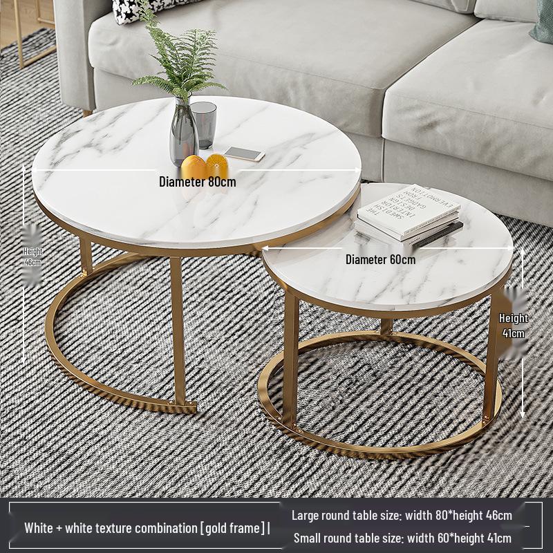 Nordic Minimalist Small Round Coffee Table for Living Room