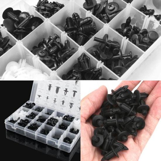 415pcs Body Plastic Push Pin Clips Fender Bumper Fasteners Rivet Screwdriver
