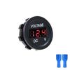 DC 5-48V Car Motorcycle Voltmeter Mini Digital Waterproof LED Panel Tester Display Round Volt Meter Gauge