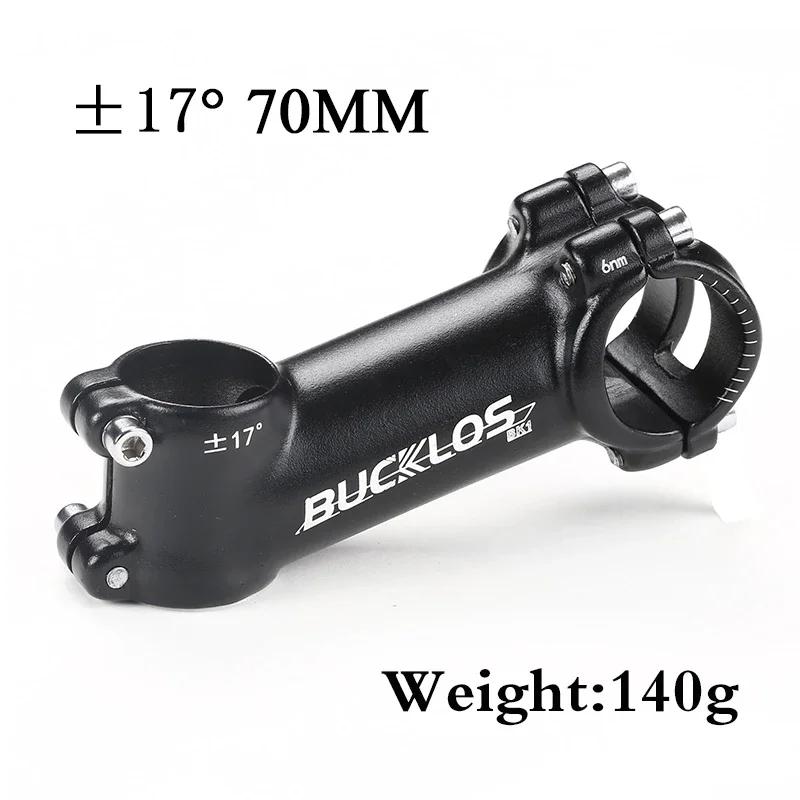 BUCKLOS Bicycle Handlebar Stem 7/17/22 Degree Ultralight Bike Stem 31.8mm MTB Power 60/70/80/90/100mm Mountain Bike Table