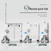 Folding Shopping Cart with 8-Wheel Climbing Design