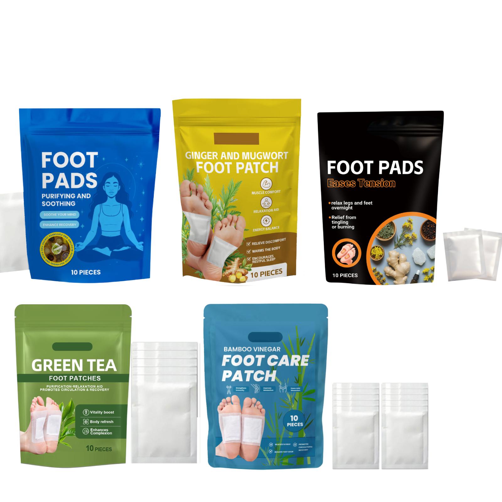 

Herbal Body Stress Relief, Fatigue Foot Care Patches, Foot Pads To Improve Sleep, 5 Sets Of Foot Patches One Size білий