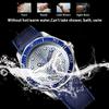 Men's Diver Style Quartz Watch with Luminous Hands Auto Date Waterproof Stainless Steel/Rubber Band Wristwatch