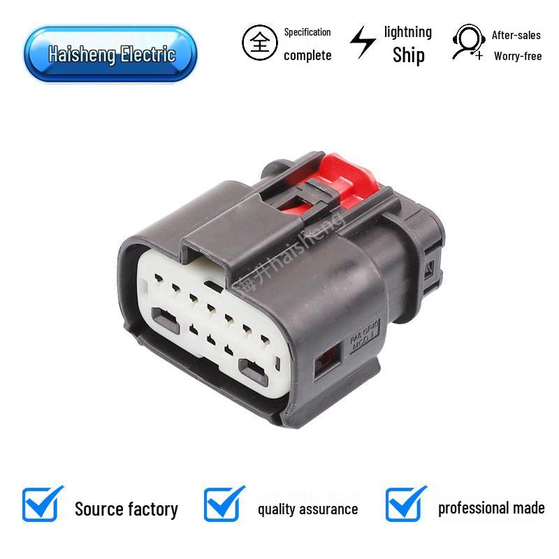 Black Automotive Wire Harness Connector 160111-6001/160112-6001, Large & Small Hole Vehicle Connector.