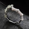 Retro Bamboo Joint Open Ring - Women's Unique Chinese Style Fashion