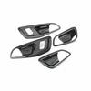 For Ford Escape Kuga 2013- Carbon Fiber Car Door Handle Bowl Cover Trim 4PCS