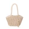Woven cotton woven bag large capacity 2025 new summer versatile shoulder seaside vacation beach tote bag