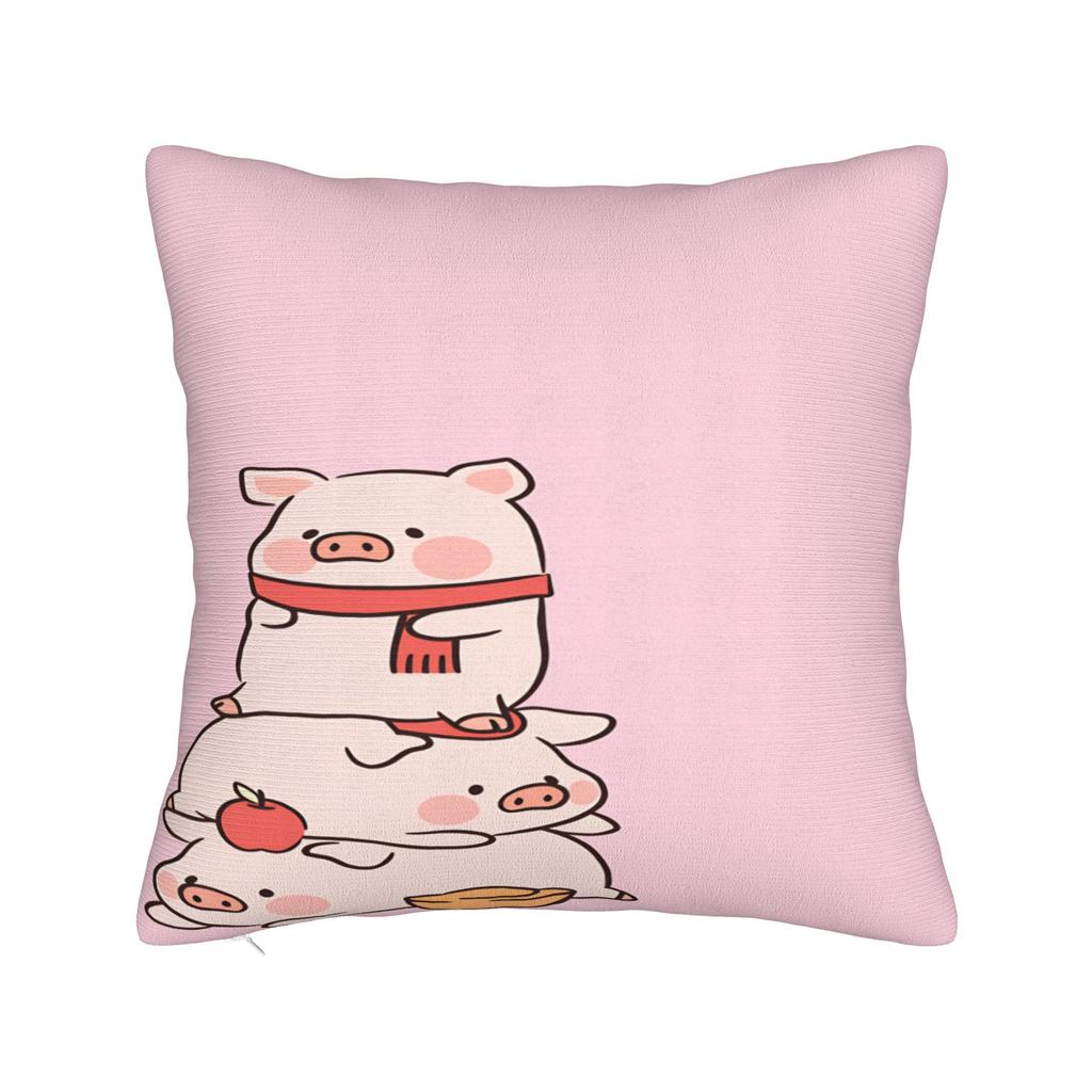 L-Lulu Schweinchen Kissenbezüge Morden Kissenbezug für Sofa Auto Heimdeko Grafik Kissenbezug