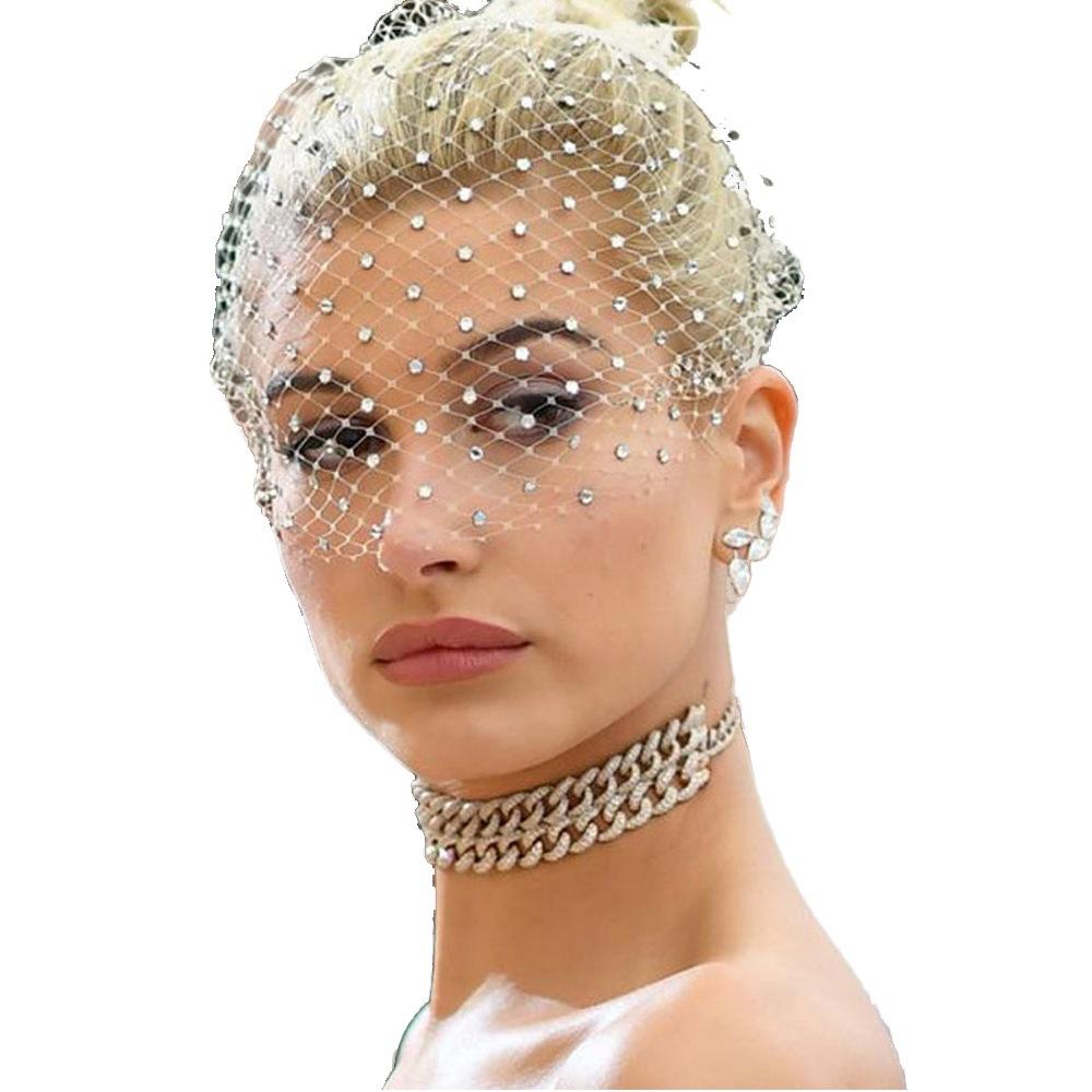 Mysterious Mesh Drill Jewelry Fashion Ol Party Banquet Party Hair Accessories Headband White