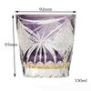 Edo Kiriko Crystal Whiskey Glass with Hand-Carved Purple Butterfly