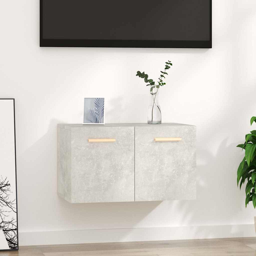 Wall Cabinet Concrete Gray 60x36.5x35 Cm Engineered Wood