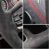 Car Steering Wheel Cover Hand-Stitched Soft Black Genuine Leather Suede For BMW F20 F21 F22 F23 F30 F31 F34 F32 F33 F36