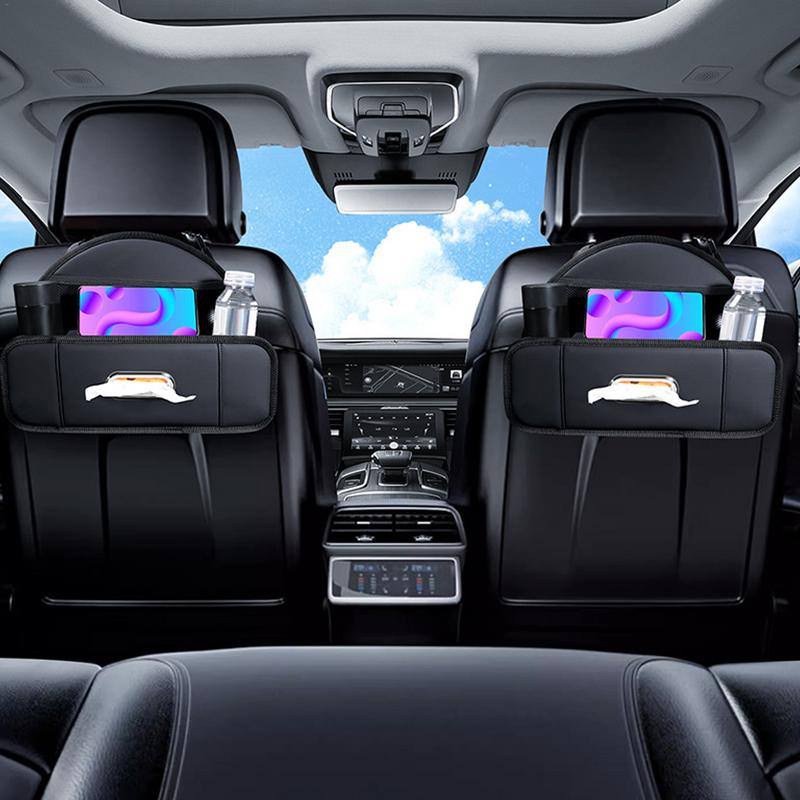 Bilorganisatörer för baksätet Förvaring för nackstöd med mobiltelefonhållare Papperslåda Förvaringslåda för baksätet för paraplyer