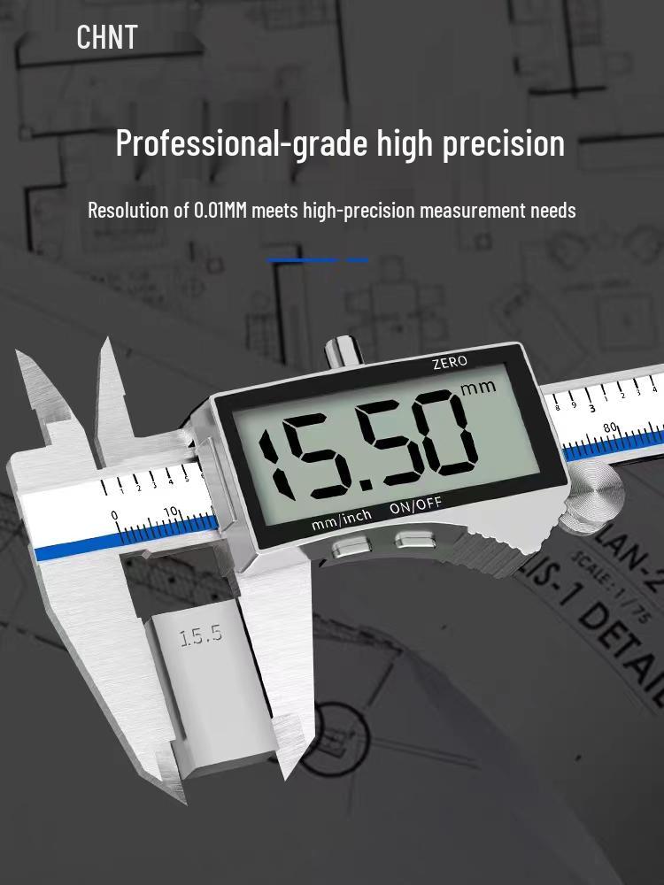 Zhengtian Stainless Steel Digital Vernier Caliper with High Precision Micrometer Display