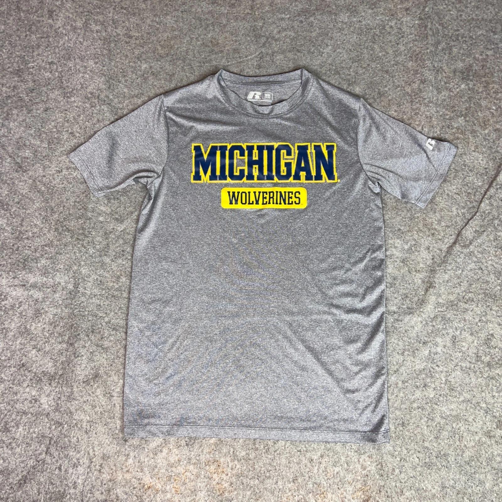 

Michigan Wolverines Mens Shirt Medium Gray Tee T Performance Sports NCAA College M