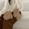 Women's Cold-Proof Plush Gloves - Winter Korean Style Fluffy Cycling Mittens