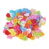 200pcs Multicolor Heart Shaped Buttons 2 Holes Resin Heart Buttons Decorative Buttons  For Sewing