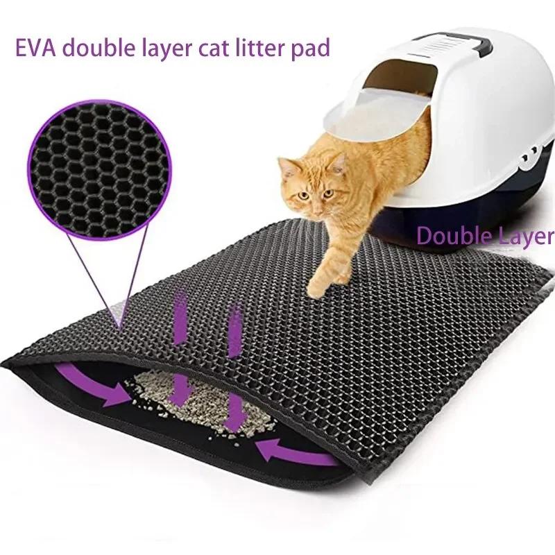 Pet Cat Litter Mat Eva Double Layer  Cat Litter Basin Sand Falling Mat Eva  Litter Mat Cat Nest  Pet