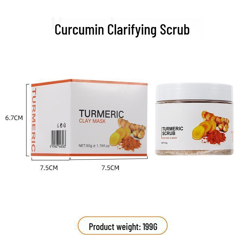 Turmeric Facial Care Set: Brightening Serum, Hydrating Cream & Cleansing Mud Mask