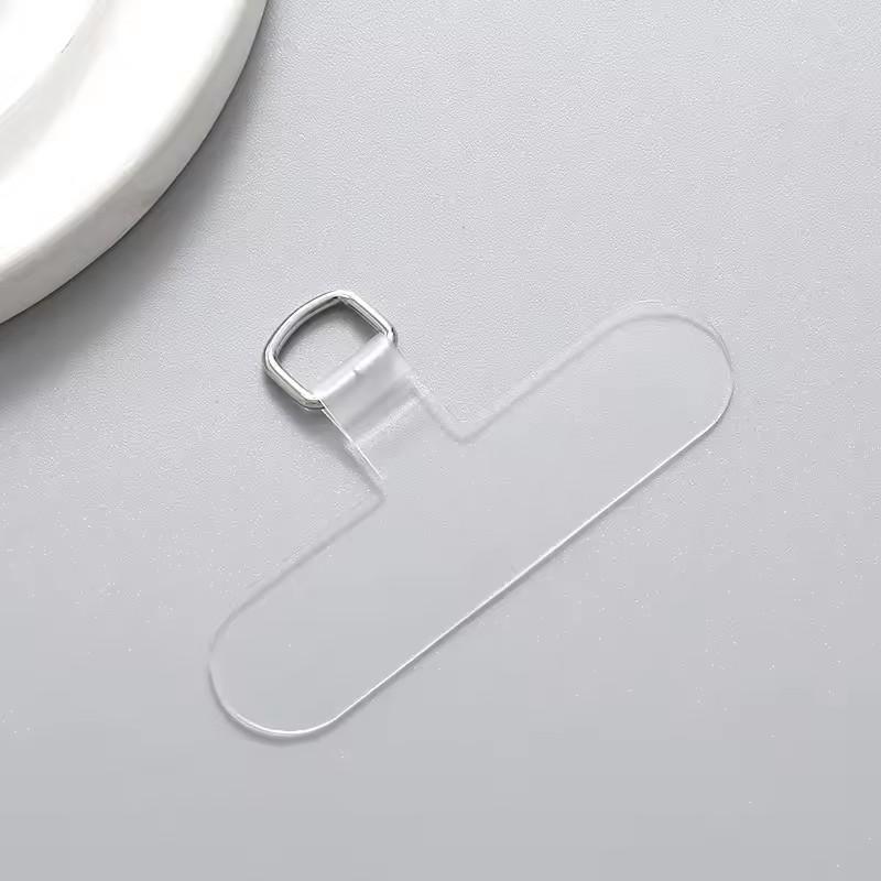10/5/1PCS Universal Transparent Phone Anti-lost Lanyard Card TPU Tether Tab Loop Hole Hanging Strap Patches Cord Clip Gasket