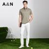 Antonio Men's Easy-Care Mulberry Silk Blend Jacquard Polo Shirt