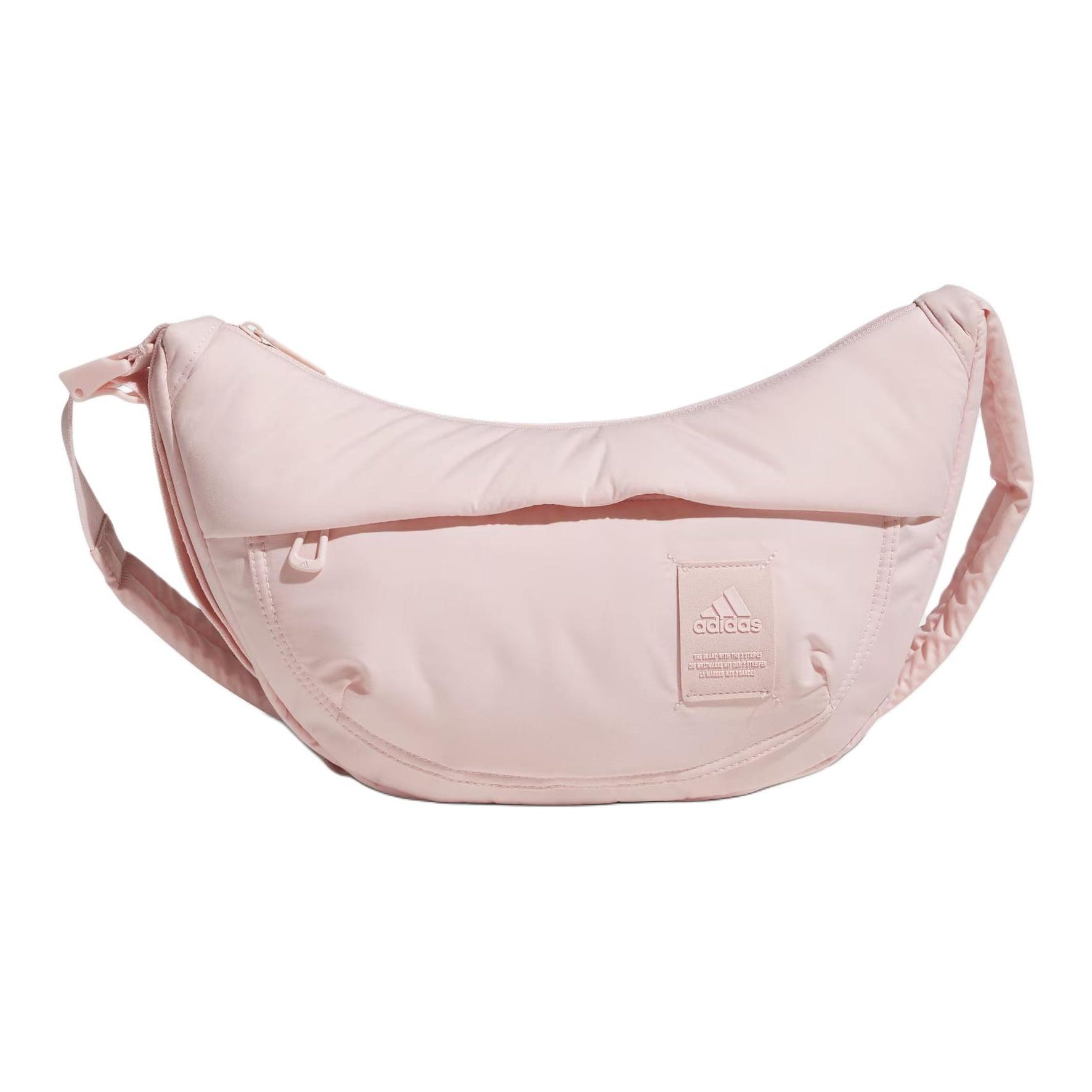 Adidas 3.5L Brand Logo Zipper Closure Recycled Polyester Crossbody Shoulder Bag Women Shoulder Bag Pink JH3743 Pink