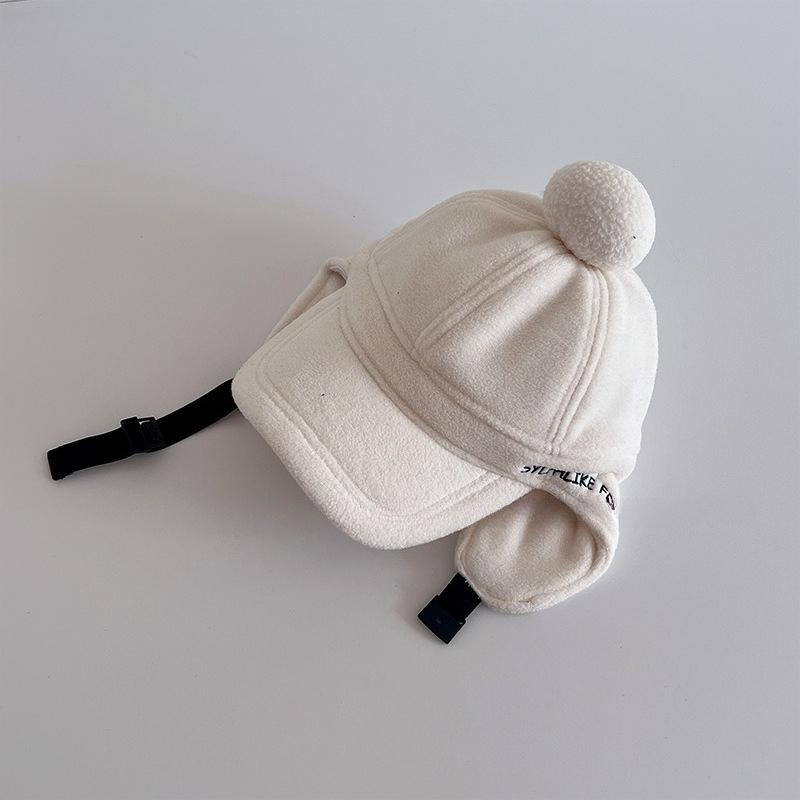 1 European American Style Childrens Plush Ear Protection Baseball Cap Suitable Retro Versatile Outdoor Commuting in Winter