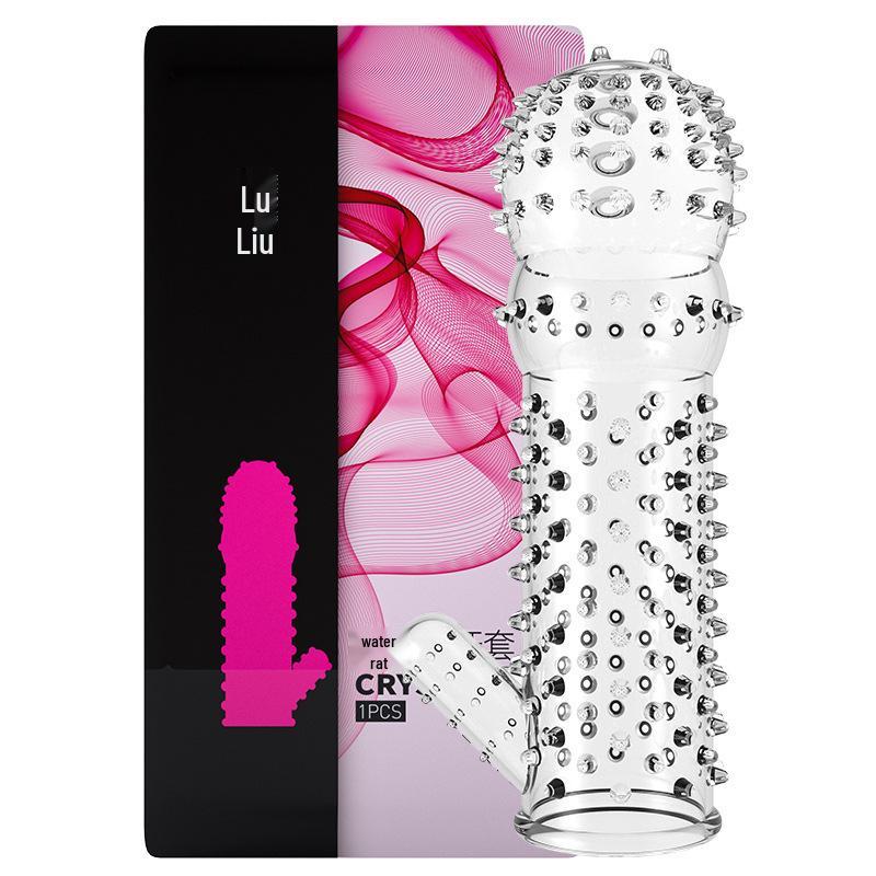 Celebrity Erotic Wolf Tooth Crystal Sleeve for Men - Thickened God of War Alternative Toy.