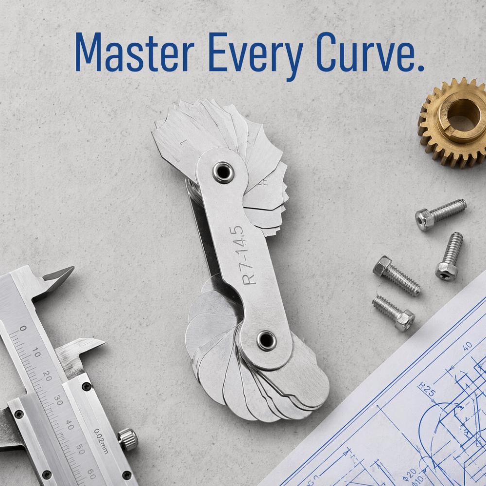 R7-14.5MM Radius Fillet Gauge Stainless Steel External Internal Gauge  For Measuring