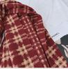 2024 Winter Women's Plaid Scarf: Korean Retro Style, Warm Imitation Cashmere Shawl for Students and Couples
