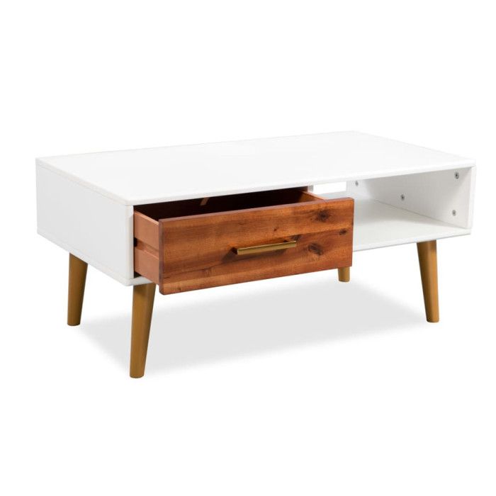 VidaXL Table basse Bois d'acacia massif 90 x 50 x 40 cm