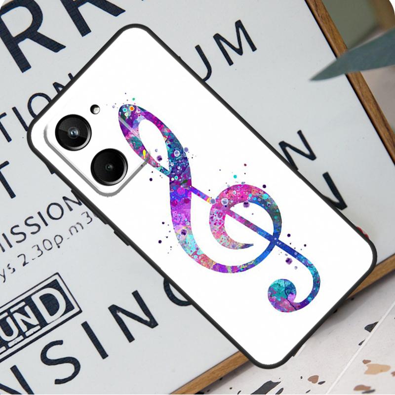 Treble Clef Music Note For Realme 12 Pro Plus 9 10 11 GT5 C51 C31 C67 C55 C53 C35 C33 C30 C21Y C25s GT Neo 6 Case