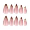 French Gold Mirror Press-on Nails - Short Almond Shape Nail Art Tips