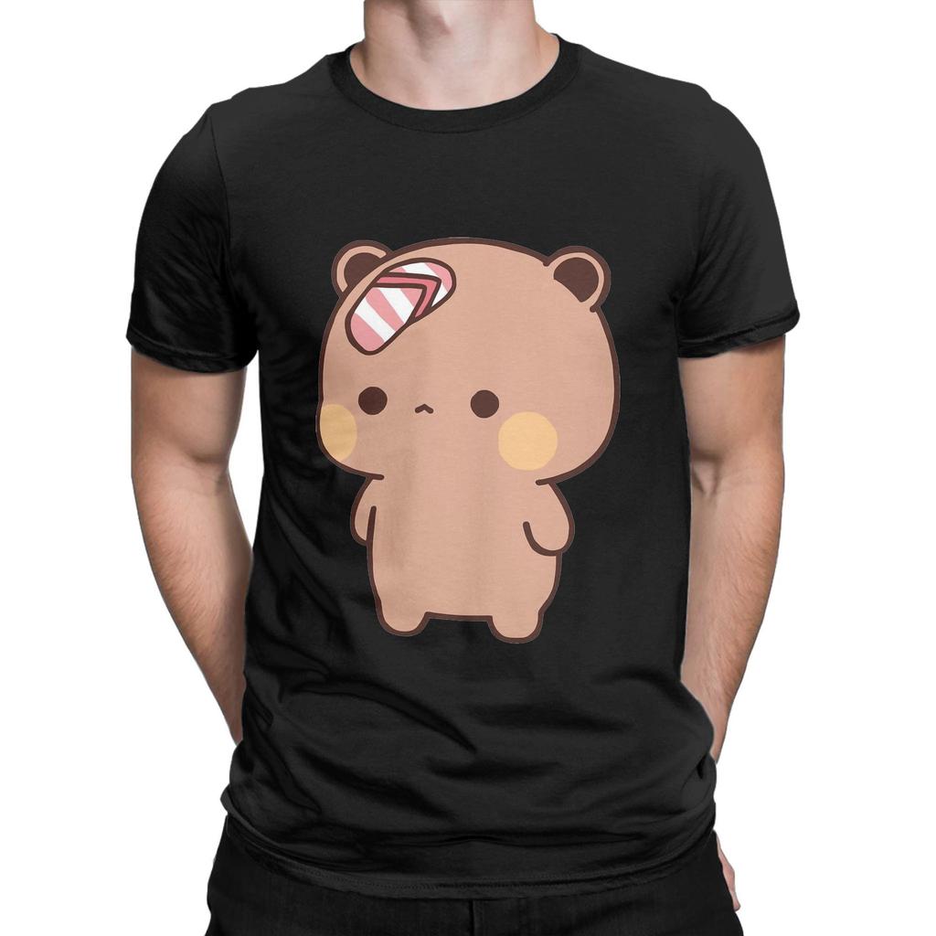 Men Panda BuBu’s T Shirt  Flip Flop on DuDu Bear face   Pure Cotton Clothing Novelty Short Sleeve Round Neck Tees 6XL T-Shirt