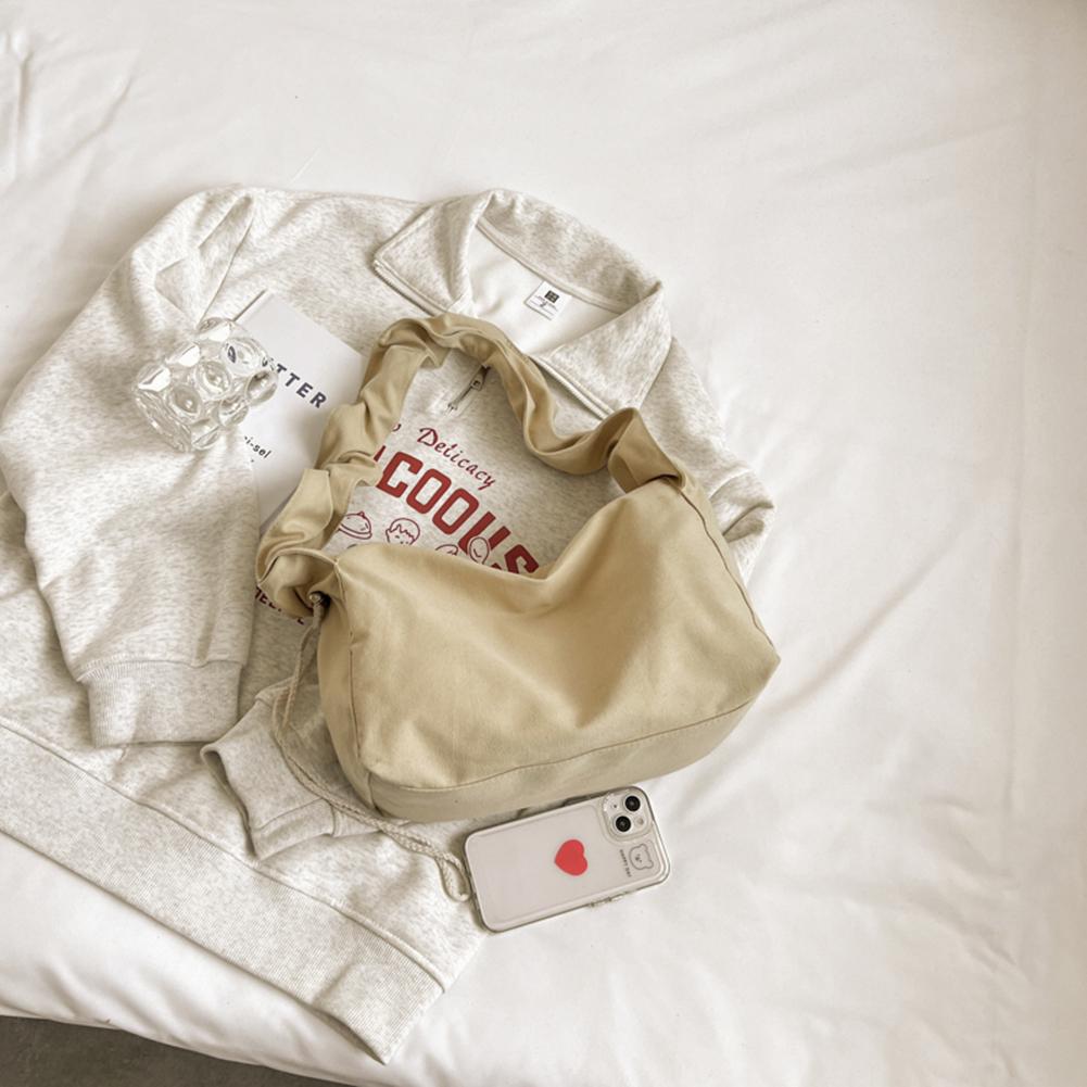 Women Ladies Handbags Pleated Fashion Commute Bag Solid Color Lady Elegant Purse