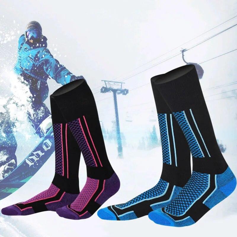 1 Pair Winter Warm Thickening Ski Stockings Hiking Socks For Women Men Anti-Cold Skiing Outdoor Sports Stockings