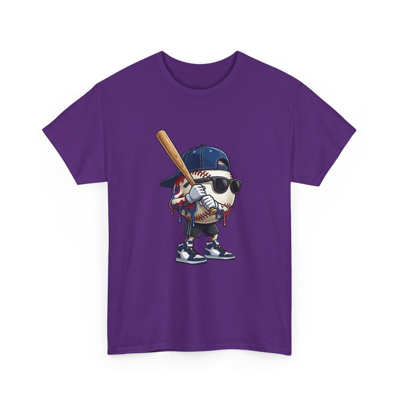 Baseball Drip T-Shirt, Baseball Ice Cream Drip Sports Lovers Players Shirt S